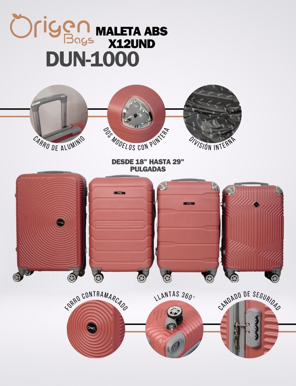 MALETA X12 UNIDADES DUN 1000