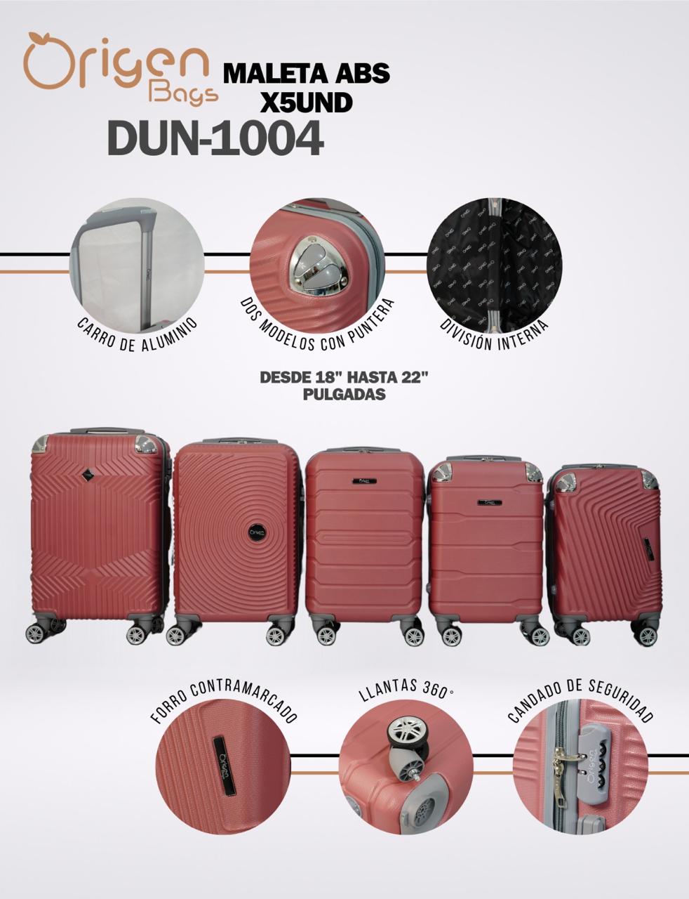 MALETA ABS X 12 UNIDADES