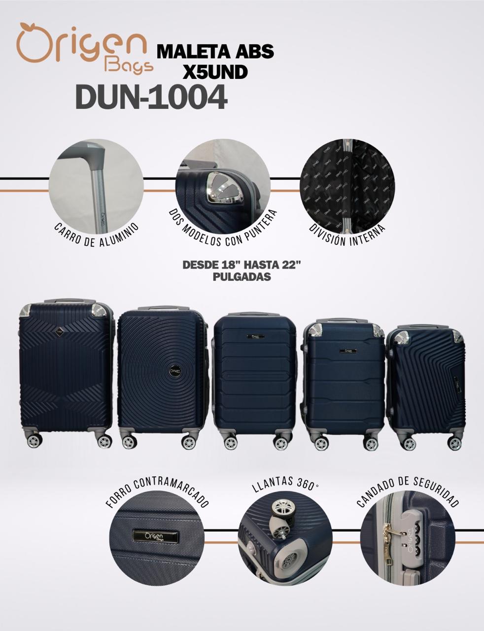 MALETA ABS X 12 UNIDADES