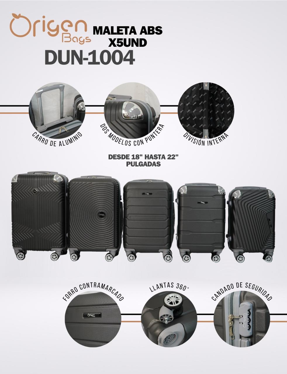 MALETA ABS X 12 UNIDADES