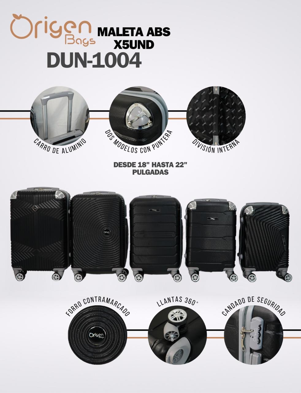 MALETA ABS X 12 UNIDADES