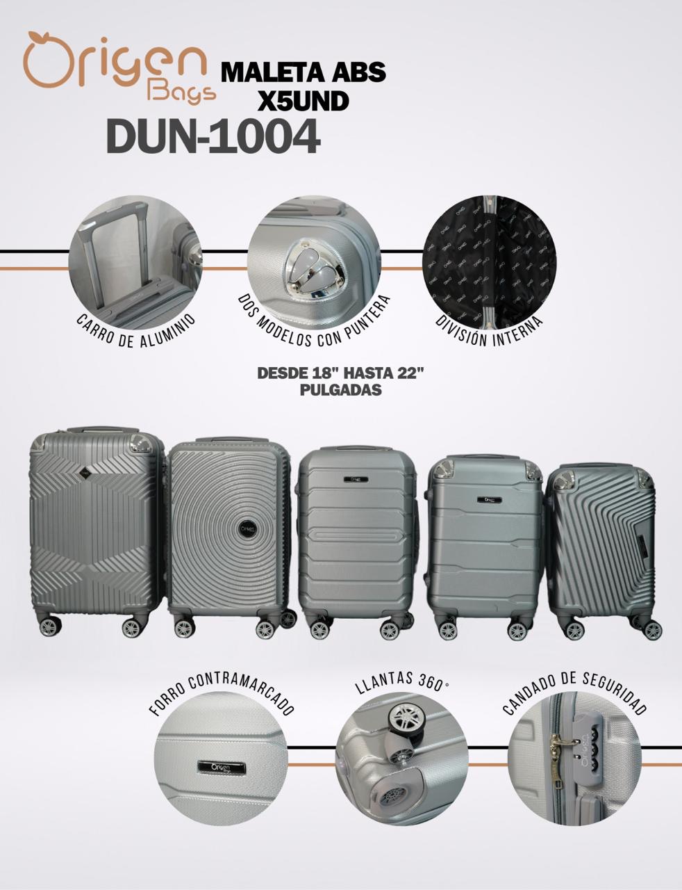 MALETA ABS X 12 UNIDADES