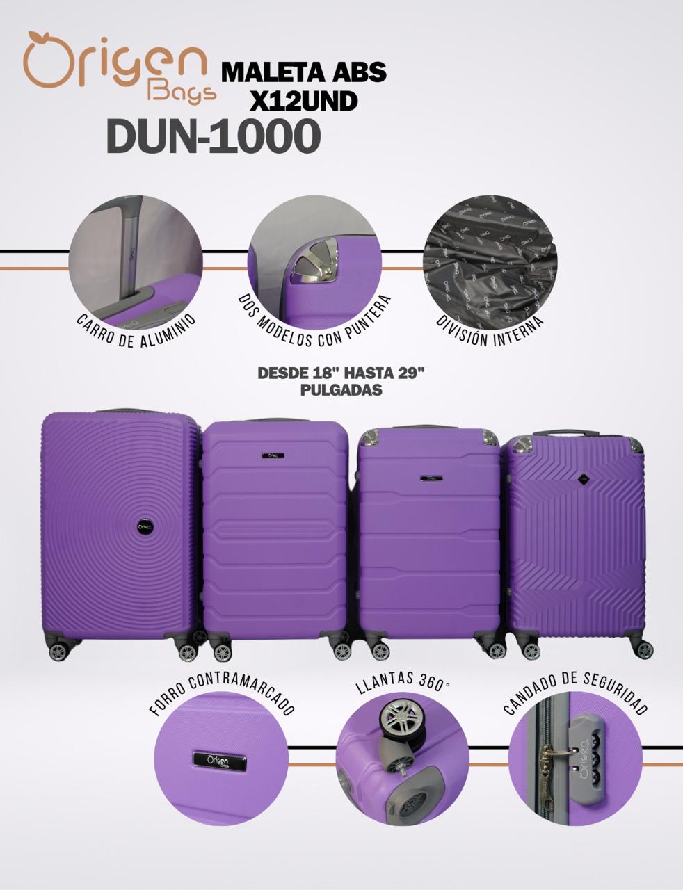 MALETA X12 UNIDADES DUN 1000