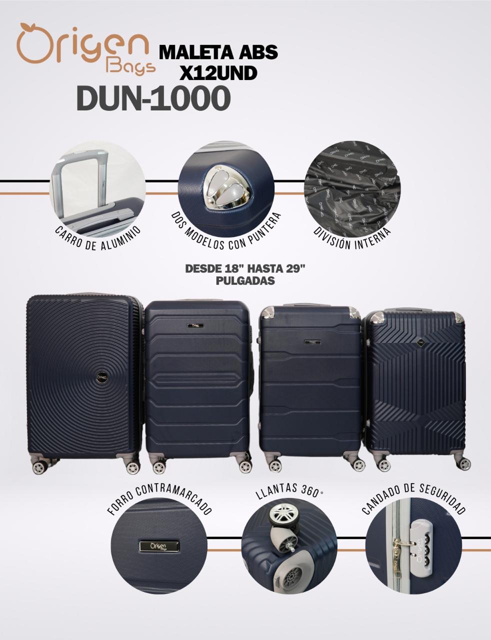 MALETA X12 UNIDADES DUN 1000