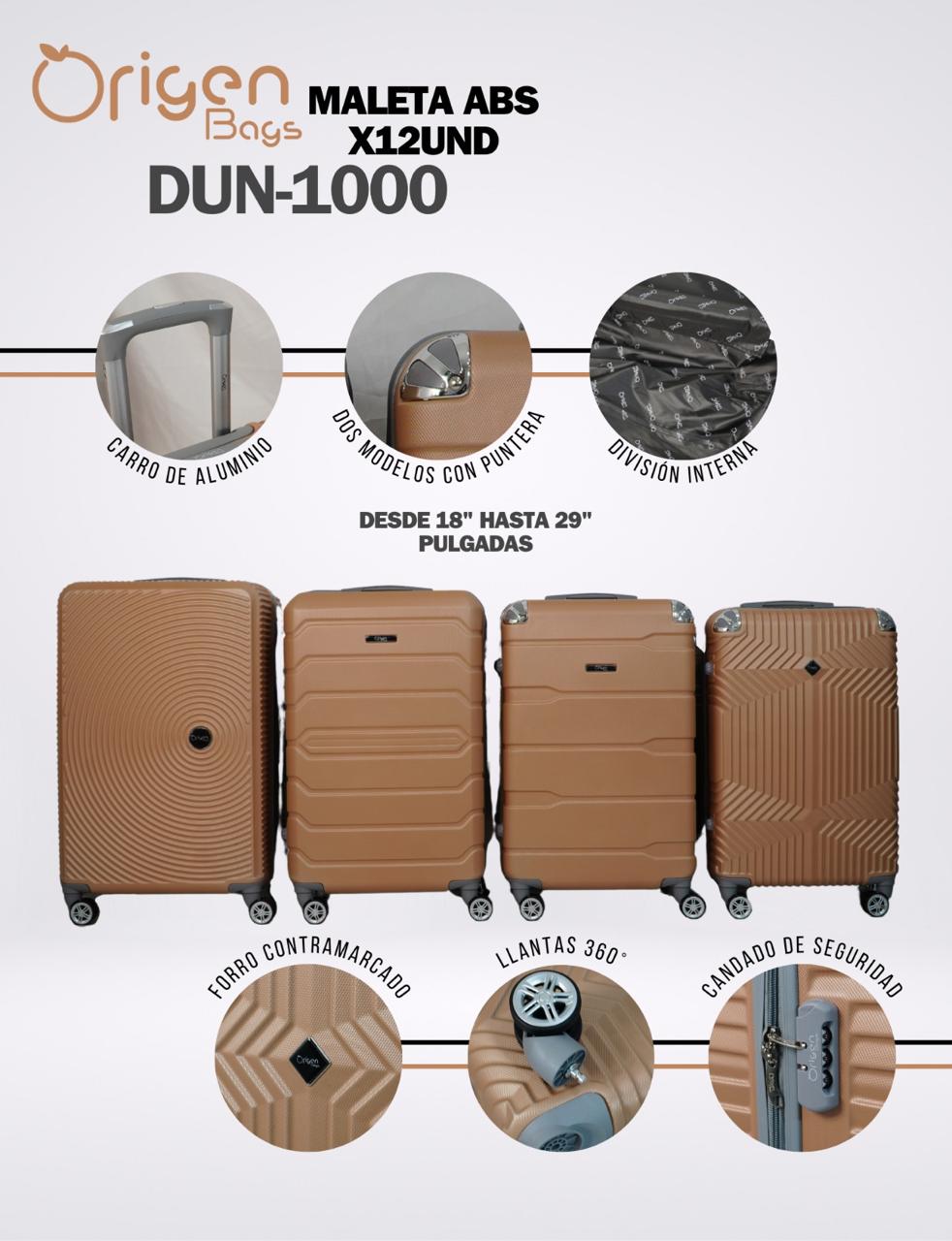 MALETA X12 UNIDADES DUN 1000