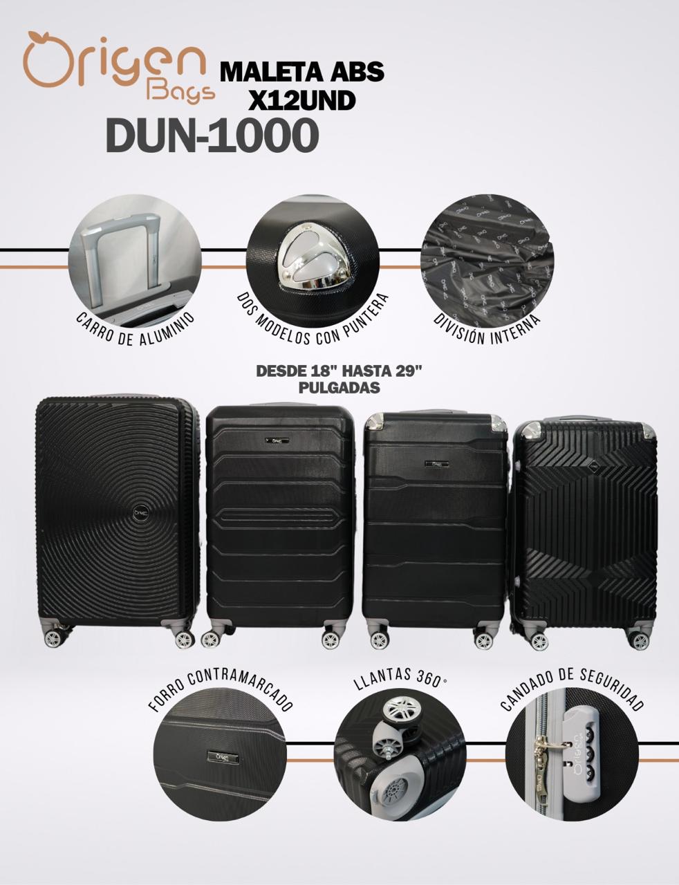 MALETA X12 UNIDADES DUN 1000