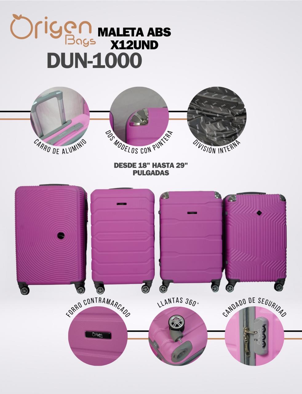 MALETA X12 UNIDADES DUN 1000